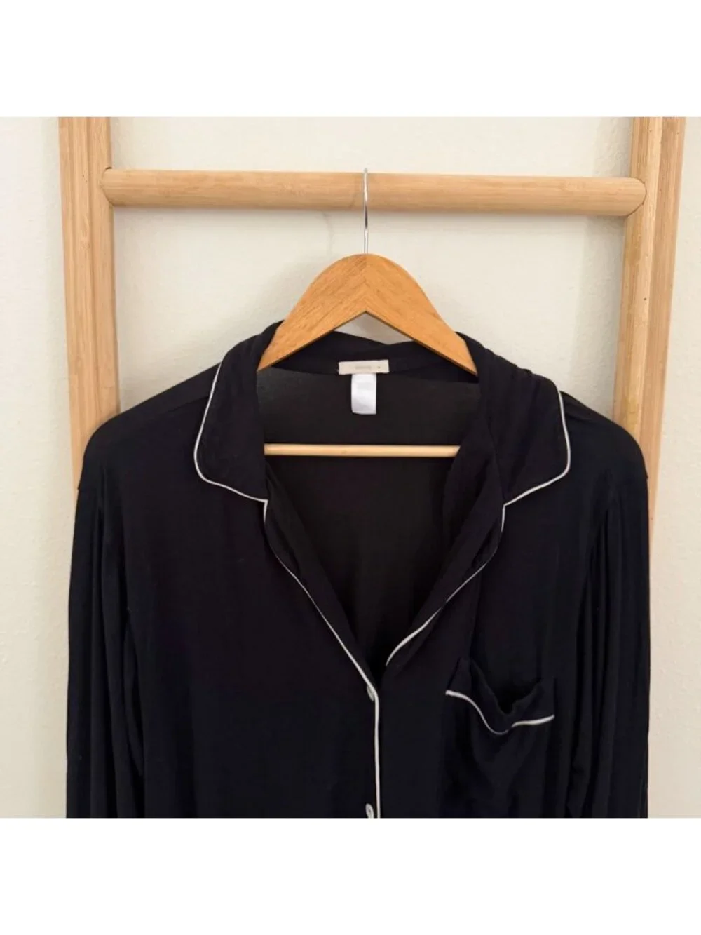 Eberjey Gisele TENCEL™ Modal Long Sleeve Pajama Top Black Size Small